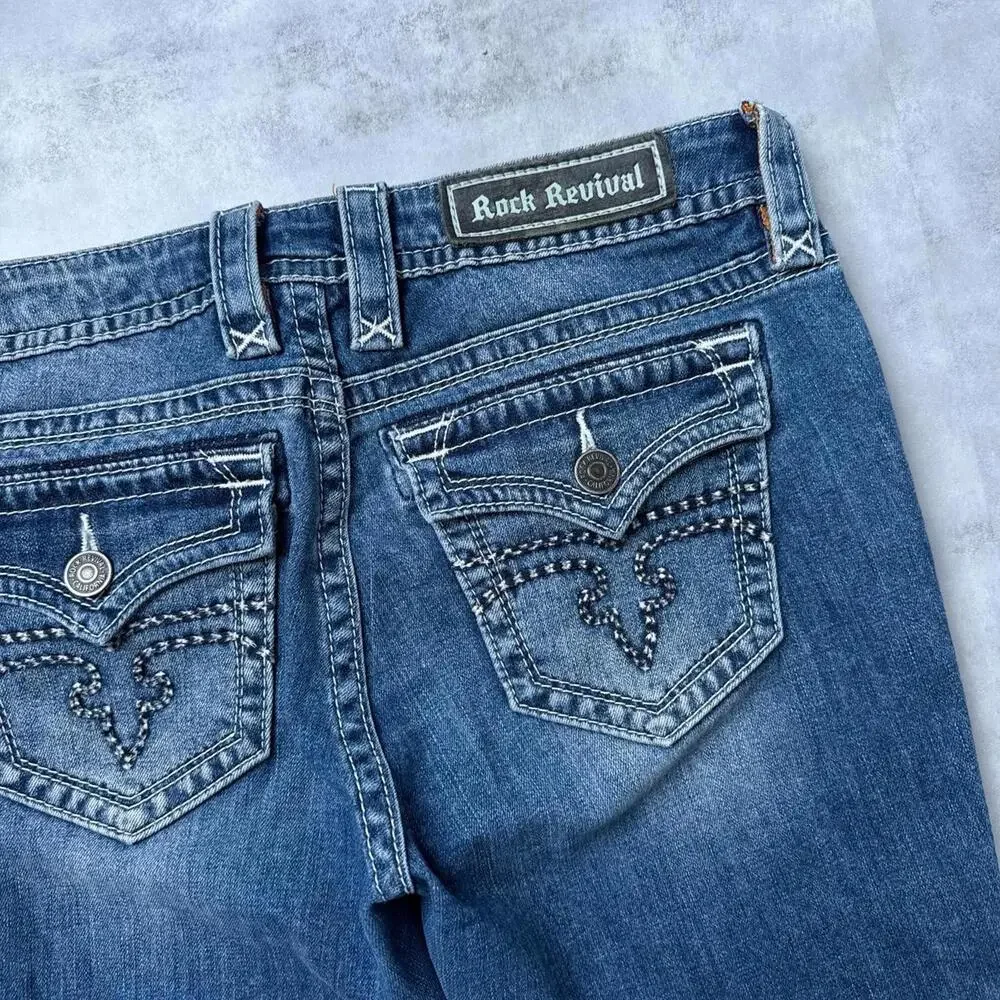 Y2K Rock Revival Jessica Skinny Women’s Denim Jeans - Picture 6 of 7
